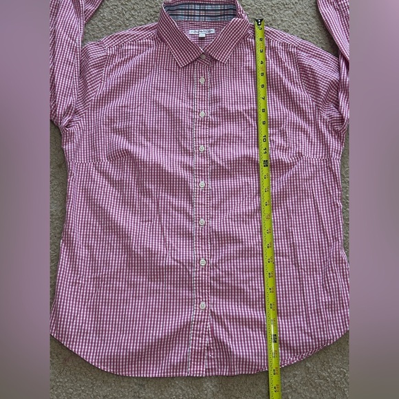Peter Millar Men’s Large Pink Micro Checkered Button Down Shirt - Picture 4 of 5